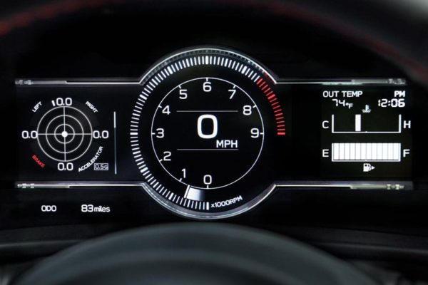 2022 Subaru BRZ - Features a configurable, fully digital instrument cluster with a central tachometer and integrated g-force meter plus adaptive Sport and Track modes.