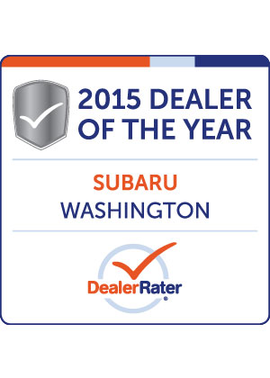 Dick Hannah Subaru 2015 DealerRater Subaru Dealer of the Year Washington State
